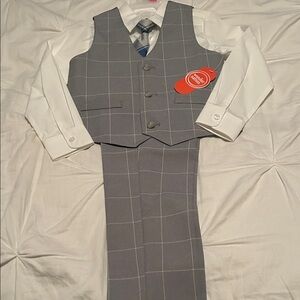 Wonder Nation Gray Checkered Boy’s Suit Set
